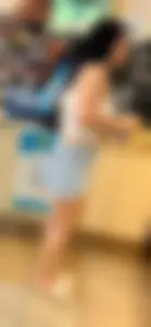 Sexy white girl in mini skirt beautiful legs