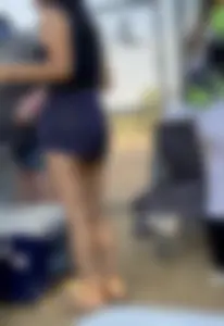 Latina Showing Cheeks at Baseball (Not OC)