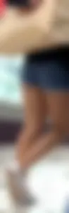 ⚠️ Low quality ⚠️ Sexy l@tina ass eating up Jean shorts