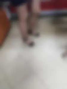 Skinny Legs Closeups at the Supermarket