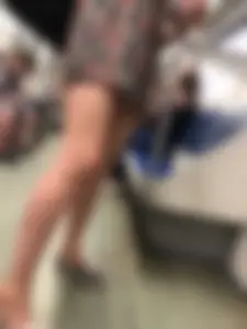 Hot Milf in a Dress Subway Train and Escalator Creepshots - Great Legs