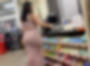 Thick juicy booty milf in tight dress