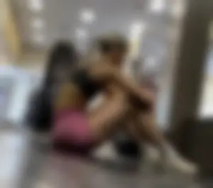 Bubble Butt Blonde Stretching at the Gym