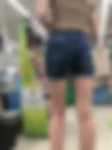 Gorgeous Girl in Denim Shorts With Perfectly Hot Legs And Butt Supermarket Creepshots Collection