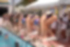 Group of teen and early 20's swimmers