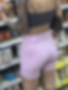 Tatted asian chick w/VTL in pink shorts