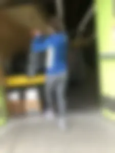 Fit woman donates