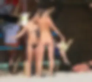 Nude beach and topless girls