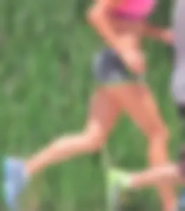 Couple of cute girls out running in little shorts