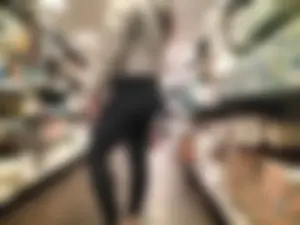 Black Leggings close up in store