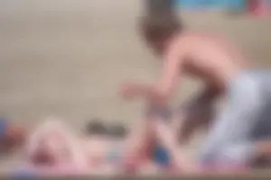 Girls on a nude beach in Bibione, Italy