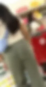 Girl in sweatpants at Target