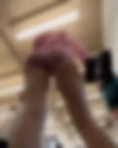 Cute babe with the Bubble but working Out  / Not OC