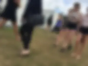 Hot candid teens in shorts at the countryside festival, amazing set of creepshots