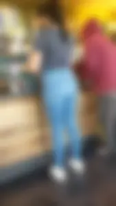 Latin teen in tight jeans