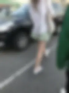 Nice slim legs, candid girl in a skirt