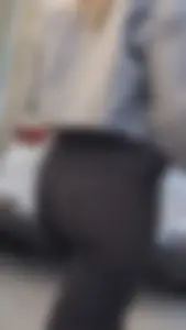 Hot blonde girl in tight black pants (oc)