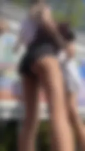 She was showing off her tan line