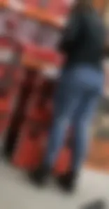 Girl fills her jeans at HD