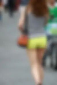 Candid skinny Chinese asses in shorts