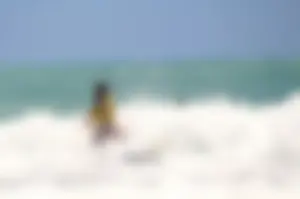 Candid surfers in bikinis