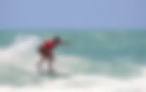Candid surfers in bikinis