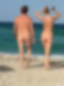Nude beach and topless girls
