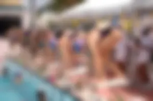 Group of teen and early 20's swimmers