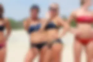 Lifeguard tournament girls on the beach