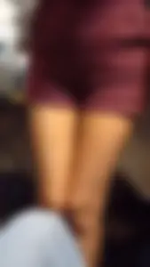 Sexy Legs in Shorts Closeup Creepshot