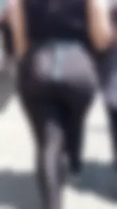 Huge Chubby Ass in Tights Street Creepshots Series