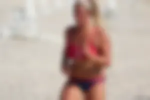 Lifeguard tournament girls on the beach