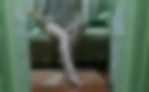Skinny Long Legs and Feet Home Mirror Selfie