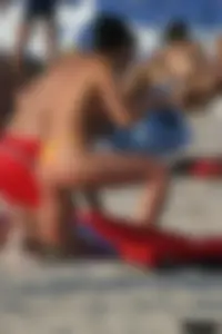 Beach voyeur girls in bikinis, thongs and topless