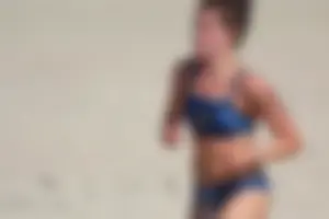 Lifeguard tournament girls on the beach