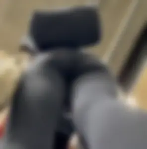 Skinny And Tight College Girl In Blue Leggings Bends Over For Me (Upshots)
