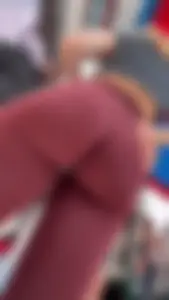 Blonde PAWG in Red Leggings So Sexy (Not OC)