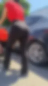 Big ass latina milf in black leggings red top VTL? [oc]