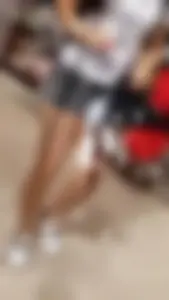 Nice ass shopping in short and tight grey shorts