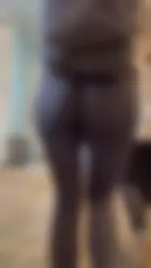 Tall Blonde College Girl In Black Leggings