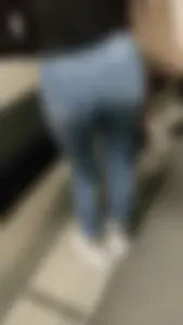 Cute little ass at the train station with a VPL
