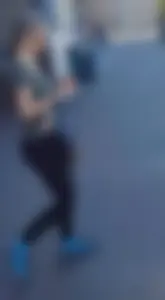 Skinny blonde milf at parking lot