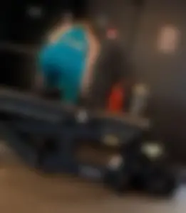 Gym Girl Bending Over in Blue Leggings (OC and GIFS)