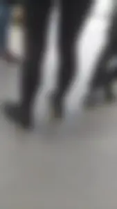 Girl wearing a black skirt over her leggings