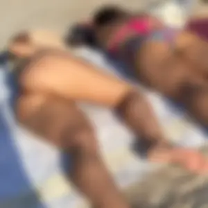 Chubby Candid Girl Lying at a Beach - Hot Booty Photo