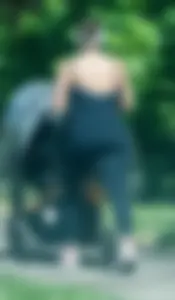 New Milf out for a stroll in skin tight onesie showing off her fat ass