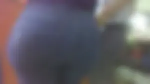 Thick girl with a fat ass in tight jeans