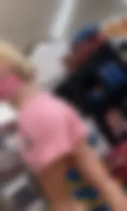 Beautiful college blonde in pink