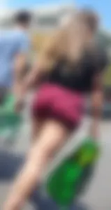 PAWG in incredible lighting and tiny tight shorts. Visible thong line and feet. Thick thighs and calf tatts. (OC)