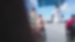 Girl with a nice ass in wet white bikini bottom